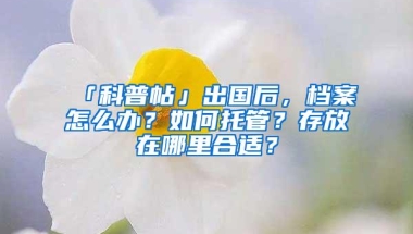 「科普帖」出国后，档案怎么办？如何托管？存放在哪里合适？