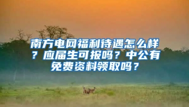 南方电网福利待遇怎么样？应届生可报吗？中公有免费资料领取吗？