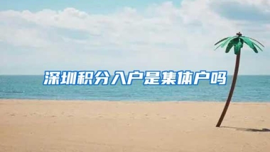 深圳积分入户是集体户吗