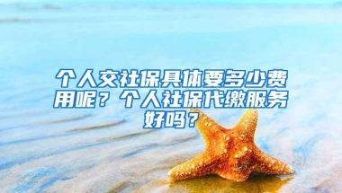 个人交社保具体要多少费用呢？个人社保代缴服务好吗？