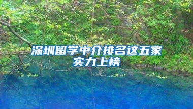 深圳留学中介排名这五家实力上榜