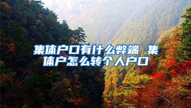 集体户口有什么弊端 集体户怎么转个人户口