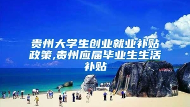 贵州大学生创业就业补贴政策,贵州应届毕业生生活补贴