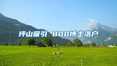 坪山吸引 800博士落户