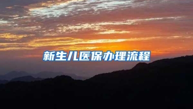 新生儿医保办理流程