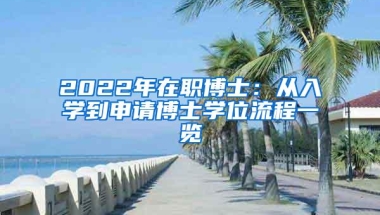 2022年在职博士：从入学到申请博士学位流程一览