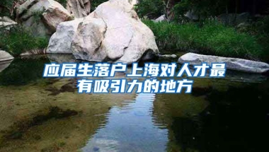 应届生落户上海对人才最有吸引力的地方