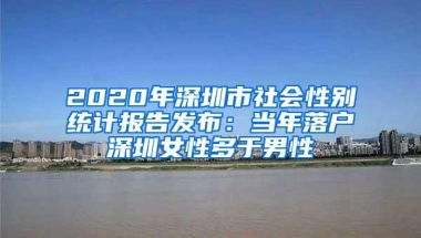 2020年深圳市社会性别统计报告发布：当年落户深圳女性多于男性
