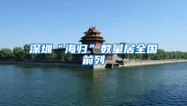 深圳“海归”数量居全国前列