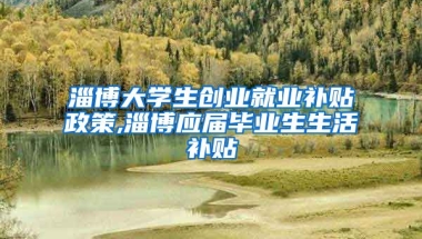 淄博大学生创业就业补贴政策,淄博应届毕业生生活补贴
