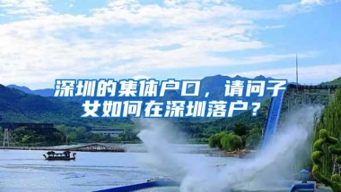 深圳的集体户口，请问子女如何在深圳落户？