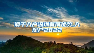 调干入户深圳有何优势,入深户2022