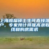 上海应届硕士生可直接落户，专家预计将推高录取线和购房需求
