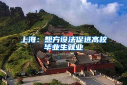 上海：想方设法促进高校毕业生就业
