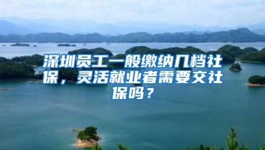 深圳员工一般缴纳几档社保，灵活就业者需要交社保吗？