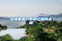 深圳集体户申请公租房流程