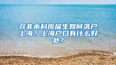 双非本科应届生如何落户上海？上海户口有什么好处？