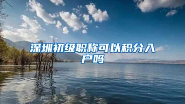 深圳初级职称可以积分入户吗