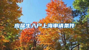 应届生入户上海申请条件