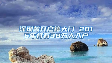 深圳敞开户籍大门 2016年将有38万人入户