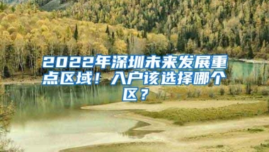 2022年深圳未来发展重点区域！入户该选择哪个区？