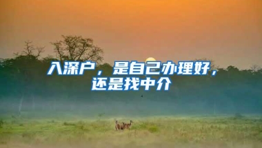 入深户，是自己办理好，还是找中介