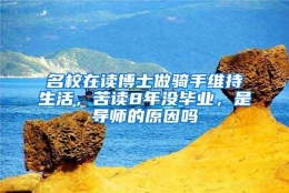名校在读博士做骑手维持生活，苦读8年没毕业，是导师的原因吗