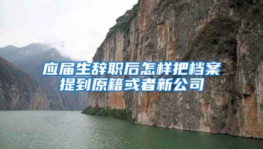应届生辞职后怎样把档案提到原籍或者新公司