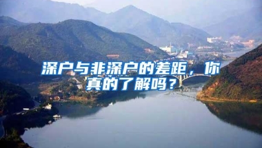 深户与非深户的差距，你真的了解吗？