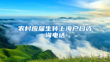 农村应届生转上海户口咨询电话