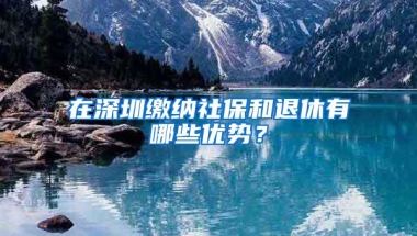 在深圳缴纳社保和退休有哪些优势？