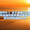 附件6-1 关于申报2018年应届毕业生基层就业代偿补偿的通知.pdf