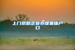 上门帮助企业办理集体户口