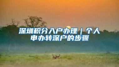 深圳积分入户办理｜个人申办转深户的步骤