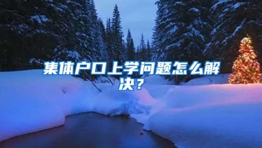 集体户口上学问题怎么解决？