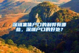 深圳集体户口的利弊有哪些，深圳户口的好处？