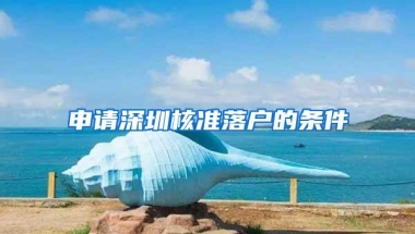 申请深圳核准落户的条件