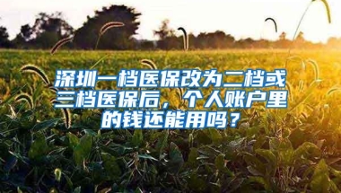 深圳一档医保改为二档或三档医保后，个人账户里的钱还能用吗？