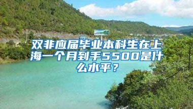 双非应届毕业本科生在上海一个月到手5500是什么水平？