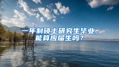 一年制硕士研究生毕业，能算应届生吗？