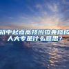 初中起点高技班拟兼修成人大专是什么意思？