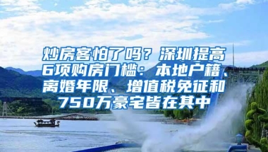 炒房客怕了吗？深圳提高6项购房门槛：本地户籍、离婚年限、增值税免征和750万豪宅皆在其中