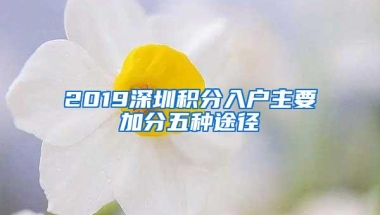 2019深圳积分入户主要加分五种途径