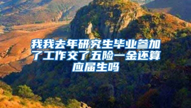 我我去年研究生毕业参加了工作交了五险一金还算应届生吗