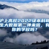沪上高校2022级本科新生大数据第二弹来啦，有你的学校吗？