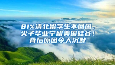81%清北留学生不回国，尖子毕业宁留美国硅谷！背后原因令人沉默