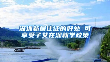 深圳新居住证的好处 可享受子女在深就学政策