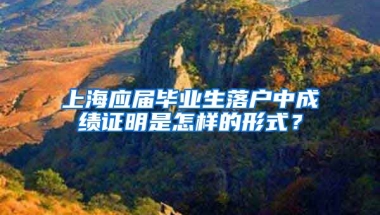 上海应届毕业生落户中成绩证明是怎样的形式？