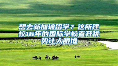 想去新加坡留学？这所建校16年的国际学校直升优势让人眼馋