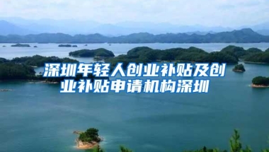 深圳年轻人创业补贴及创业补贴申请机构深圳